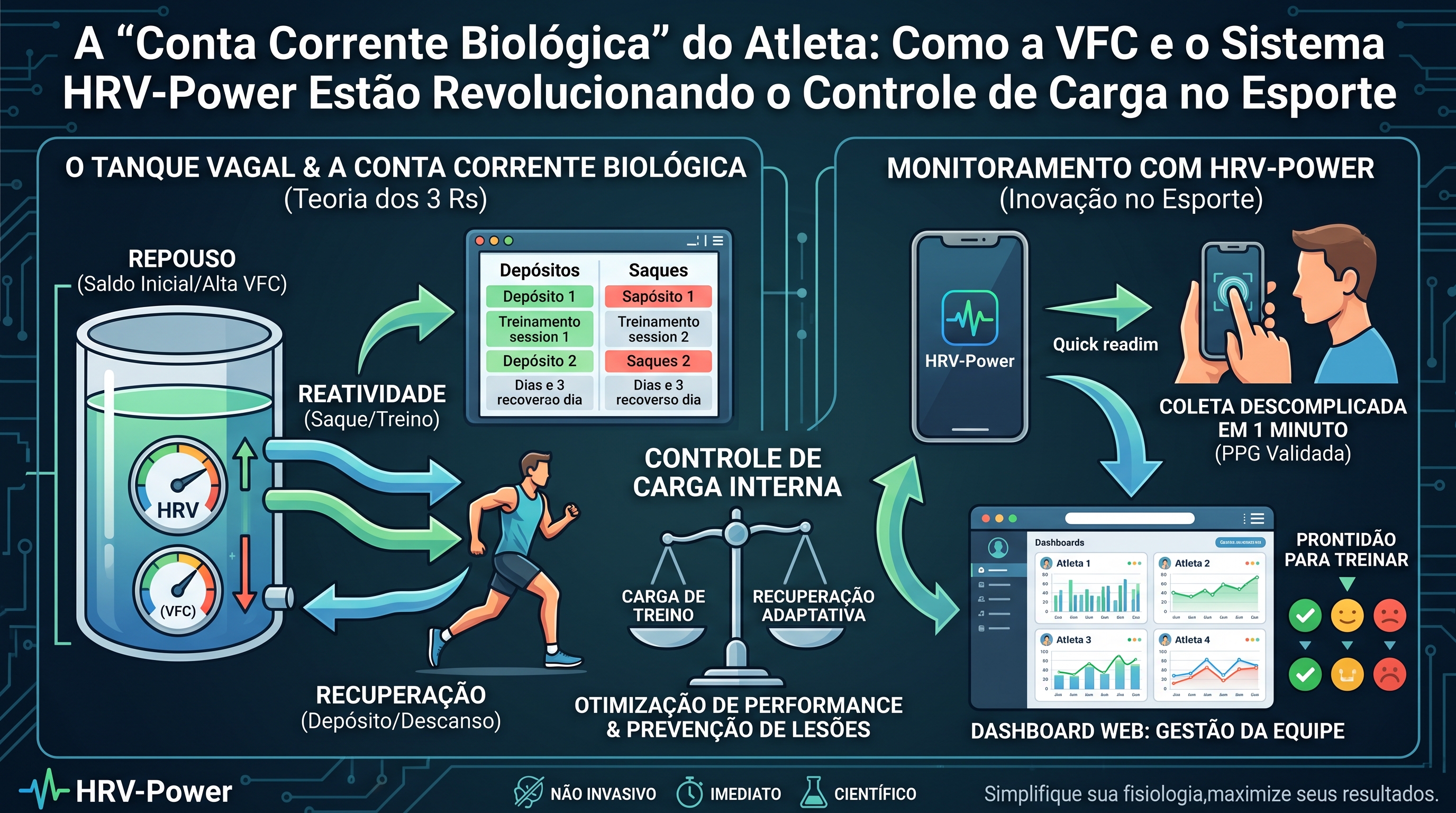 A "Conta Corrente Biológica" do Atleta: Como a VFC e o Sistema HRV-Power Estão Revolucionando o Controle de Carga no Esporte